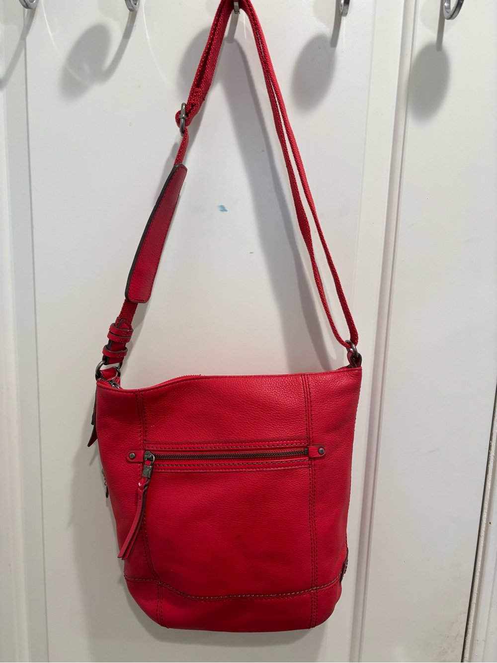 The Sak Red Leather Crossbody Bag
